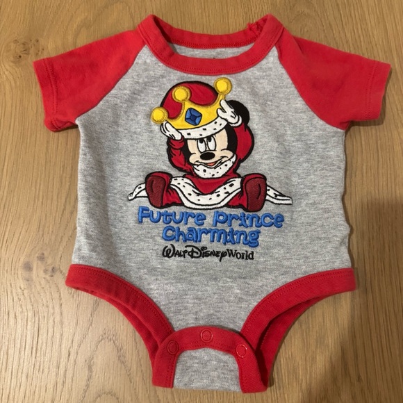 NWOT Disney Parks 3M “Future Prince Charming” embroidered ONESIE - Picture 2 of 5